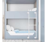 échelle de lit， Échelle de Grenier Murale 100 à 300 cm, échelle Industrielle en Tube Fer, d'escalade Universelle for dortoir, bibliothèque, lit, terrasse, Balcon(185cm/73in)