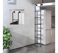 Échelle de lit, échelle Murale pour Mezzanine et Lits superposés, échelle Multiple pour combles et sous-sols, 1,15 m / 3,8 pi / 45 po, Finition Noire