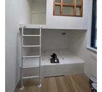 Échelle de lit Mezzanine Robuste, échelle de Secours pour puits de lumière, échelle de lit superposé en métal Fer 47"/49"/50"/52"/59"/79" pour Grenier, dortoir, bibliothèque, terrasse, campi