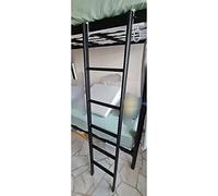 Échelle de lit pour Lits Hauts, Appartements, dortoirs, Camping-Cars, échelle métallique pour Lits superposés surélevés, 150, 170, 180 cm, échelle d'escalade réglable (Couleur : Noir, Taille