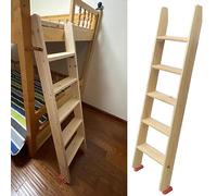 Échelle de lit superposé de 88 79 69 59 49 39 Pouces - Échelle inclinée en Bois pour Lits Mezzanine/dortoir/Cabine, 3 4 5 6 7 8 escabeaux avec matériel et Tapis en Caoutchouc, pour Adultes,