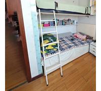 Échelle de lit superposé double en métal pour la maison et le dortoir, réglable de 114,3 cm à 185,4 cm pour enfants et adultes, échelle superposée robuste avec 2 crochets pour une escalade facile