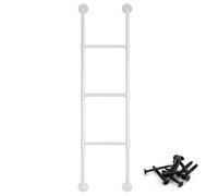 Échelle de lit superposé en Fer forgé Noir, 3/4/5 marches, échelle métallique pour lit Simple, échelle Murale pour Mezzanine avec kit Complet, Charge maximale 150 kg / 330 lbs (195 cm / 77 p