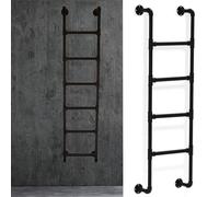 Échelle de lit superposé en métal noir robuste pour camping-car, camion et bateau - Échelle d'urgence universelle peu encombrante avec 3/4/5 marches - Design robuste et durable