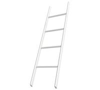 Échelle de lit superposé en métal pour adolescents et adultes 65 Escabeau de lit mezzanine avec crochets, idéal pour dortoir, remorques de voyage et solutions d'économie d'espace (blanc)