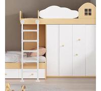 Échelle de lit superposé murale robuste de 119,4 cm/124,5 cm/127 cm/132,1 cm/150 cm - Blanc (200 cm)