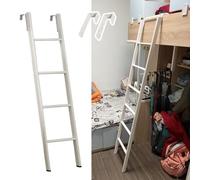 Échelle de lit superposé réglable avec crochets - Accessoire de lit simple 127 cm - Design court sur pied pour grimper facilement aux lits superposés - Idéal pour les enfants et les adultes