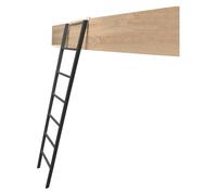 Échelle de lit superposé réglable avec lits mezzanines de 1,7 m Noir Parfait pour les chambres à coucher Design peu encombrant Installation facile