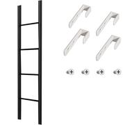 Échelle De Lit Superposé Réglable pour Chambre à Coucher, échelles Inclinées Remplaçables pour Dortoir avec Crochets, échelle Superposée D’Appartement en Métal Dur, Black, 4 Step 130 cm (51 1/8")