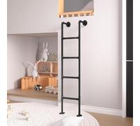 Échelle de lit superposé robuste en métal noir - Échelle d'escalade en fer forgé pour sortie de secours et échelle de sécurité pour lits superposés simples - Design compact - Capacité de charge de 150
