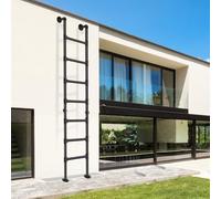 Échelle de lit superposée à 7 marches du mur au sol, échelle de sortie robuste pour baie de fenêtre de cave, échelle d'escalade pour grenier, dortoir, terrasse, camping-car, charge maximale : 150 kg