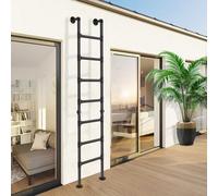 Échelle de lit superposée à 7 marches du Mur au Sol, échelle de Sortie Robuste pour Baie de fenêtre de Cave, échelle d'escalade pour Grenier, dortoir, terrasse, Charge maximale 150kg /215cm