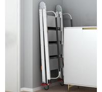 Échelle de loft Pliante Robuste pour Maison Minuscule, échelle de Grenier autoportante avec Rails, accès de Toit extérieur, 14 marches, 3,5-3,7m (137,8-145.7 Pouces)