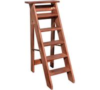 Échelle de ménage en Bois Massif, escabeau en Bois épaississant, Chaise d'escalier à Un côté, Pliable, 4/5/6 marches, Grenier intérieur, escalier Mobile, Chaise d'échelle Portable A,6step