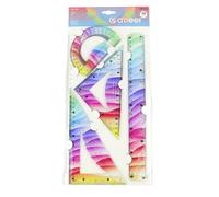 Échelle de mesure colorée multi-usage pour étudiants, artistes, travaux manuels, dessin, règle souple et rigide, ensemble de règles multifonctionnelles