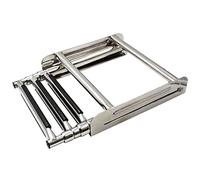 Échelle de natation robuste en acier inoxydable - Échelle télescopique à 3/4 marches pour quai de bateau, support coulissant pour sous-plate-forme, piscine, camping-car, yacht