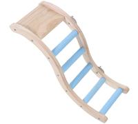 Échelle de Perroquet en Bois Bleu pour Cage, d'oiseaux | Grattage des Griffes, Espace D’activité Élargi, Stimule Motricité et Esprit, Accessoire pour Volière Domestique