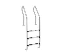 Uniprodo Échelle De Piscine pour Piscine Creusée Enterrée UNI_Pool_Ladder_1600 (Profil Normal, 3 marches, INOX, 180 kg Max)