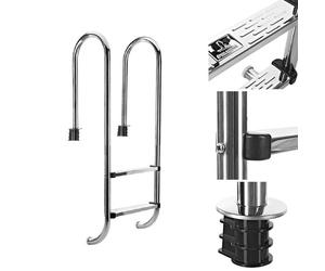 ECHELLE DE PISCINE A 2 ECHELONS EN ACIER INOXYDABLE 304SS, 133CM, ESCALIER PI...