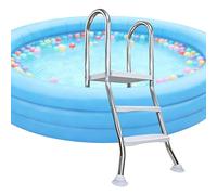 Échelle de piscine, cadre en acier avec entrée et sortie double face, design antidérapant, 5 marches, capacité de charge maximale de 250 kg pour piscine hors sol