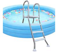Échelle de piscine, cadre en acier avec entrée et sortie double face, design antidérapant, 5 marches, capacité de charge maximale de 250 kg pour piscine hors sol