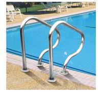 Échelle de piscine en acier inoxydable 304 avec balustrade de sécurité à montage rapide pour piscines hors sol, capacité de charge de 113,4 kg, idéale pour les parcs aquatiques et les zones de