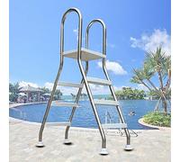 Échelle de piscine hors sol avec marches antidérapantes, design robuste en acier inoxydable 304 pour plus de sécurité, supporte jusqu'à 226,8 kg, idéale pour les enfants et la famille