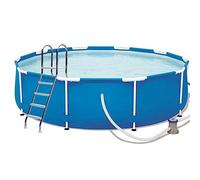 Échelle de piscine hors sol avec marches antidérapantes, supporte 226,8 kg pour un accès sûr à la natation