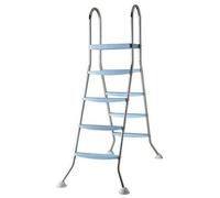 Echelle de piscine hors sol en inox 2 x 4 marches avec plateforme