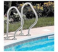 Échelle de piscine main courante avec base d'installation rapide, supporte 113,4 kg, pour un accès sécurisé dans les zones de natation intérieures et extérieures