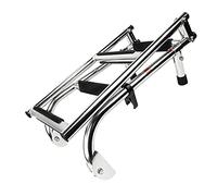 Échelle de piscine pliable - Design télescopique à 2 + 1 marches - Installation facile - Échelle de quai intérieur avec caoutchouc antidérapant pour piscines, pontons et quais