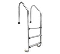 Échelle de piscine robuste en acier inoxydable, design antidérapant à 3 marches pour piscines profondes, supporte 172,4 kg, idéale pour une utilisation en intérieur et en extérieur