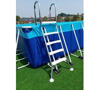 Échelle de piscine robuste en acier inoxydable pour piscines hors sol, supporte jusqu'à 226,8 kg, accès durable et sécurisé pour la natation