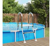 Échelle de piscine semi-enterrée Acier Inox 304 Argenté vidaXL vidaXL