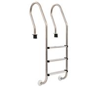 Zwembadladder met 3 sporten 120 cm roestvrij staal 30491733