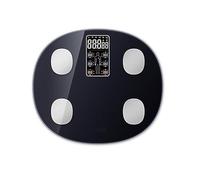 Échelle De Poids Corporel Numérique Balance De Graisse Corporelle LCD Grand Écran Pèse-personne Moniteur De Fréquence Cardiaque Piste 16 Données Corporelles 180KG Facile à Utiliser(Body Scale-black)