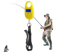 Échelle de poisson numérique - Petite pêche à haute précision, poids portables jusqu'à 25 kg pour l'échelle de poisson de l'affichage numérique extérieur qui promet une utilisation facile