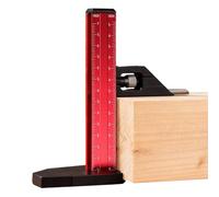 Échelle de profondeur de mesure en métal : unité impériale métrique de 18 x 3 cm, étape de configuration de menuiserie, jauge de machine précise | Banc Garage Menuiserie Armoires Fraise Posi