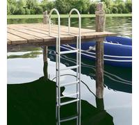 Échelle de quai Argent Aluminium Échelle Accessoire pour embarcation vidaXL vida
