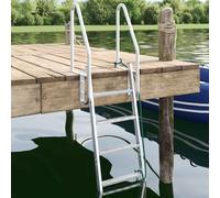 Vidaxl Échelle De Quai Autre Argent 58 X 77 X 166 Cm Aluminium