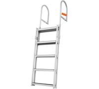 Échelle De Quai En Aluminium-Duoku-5 Marches-66,9 À 78,9 Pouces Réglable En Hauteur-Pour L'accès Au Bateau