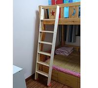 Échelle de Remplacement pour Lits superposés, barreaux en Bois, échelles pour Lits superposés Jumeaux avec Patins en Caoutchouc, pédale Large, dortoirs, lofts, dortoirs, 3, 4, 5 ou 6 marches