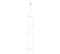 Échelle de secours - 15 m - Avec crochet sûr - Charge maximale : 200 kg - Barre de pédale de 30 cm - Pour les appareils pour enfants, les catastrophes, les évacuations