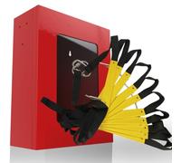 Échelle de Secours à 2 étages (4 m) avec Armoire - Échelle de Secours Murale pour la Maison - Échelle à Deux étages et Couverture Anti-feu incluses