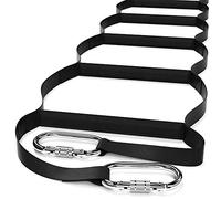 Échelle de Secours à 6 étages 15 m- Sangles & Fibre de Verre Lourds Barreaux du Ressort avec des Crochets - Multi-Fonctionnels et Résistants aux Intempéries, Corde de Sécurité