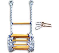 Échelle de secours avec crochets, corde de sécurité ignifuge pour une utilisation d'urgence dans les fenêtres et balcons, design robuste pour une évacuation rapide et une tranquillité d'esprit