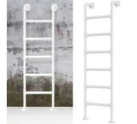 Échelle de Secours Blanche Pour Puits de Fenêtre, Échelle Industrielle En Fer Forgé Pour Lits Superposés, Échelle D'Escalade D'Urgence En Cas D'Incendie, Escabeaux Muraux En Métal Pour La Maison, Les