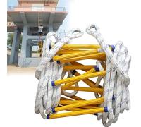 Échelle de Secours - Échelle de Corde de 15 m avec Mousqueton, adaptée à Une évacuation sûre et Rapide à Domicile (y Compris sur Les balcons), Outil d'escalade d'urgence Portable.