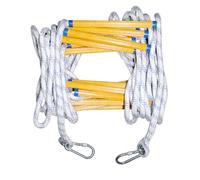 Échelle de secours ignifuge, 3 m, multifonction, avec mousquetons, difficilement inflammable, pour fenêtre et balcon