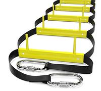Échelle de Secours Incendie 3 Histoire | Échelle de Corde de Secours pour Les Maisons 3e Etage | Portable | Pliable et Compact | Échelle d'urgence Adaptée au Balcon et aux Fenêtres avec Crochets